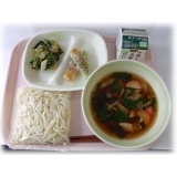 ６月２日（木）　五目うどん　ちくわの磯辺揚げ