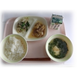 ９月２７日（火）　豚のしょうが焼き　磯和え