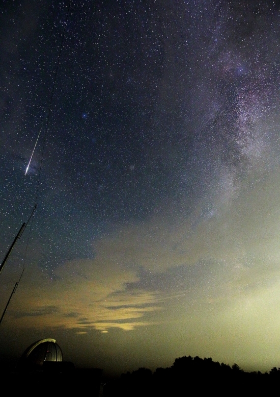 昨年のペルセウス座流星群の流星