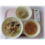 2月15日（金）　中華丼　春雨スープ　棒棒鶏
