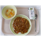 7月26日（金）　カレーライス　フルーツ白玉