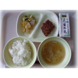 9月10日（火） みそ汁　サバの香味揚げ　白菜のおかか和え