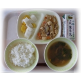 10月15日（火）　中華スープ　豆腐の中華煮　杏仁豆腐