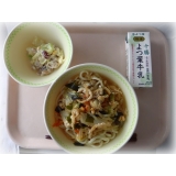 11月7日（木）　あさりうどん　豆豆サラダ