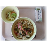 12月5日（木）　山菜うどん　キャベツの塩昆布和え