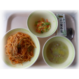 3月24日（木）　ナポリタン　コールスローサラダ　白菜のスープ