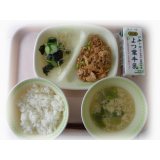 7月19日（火）　麻婆豆腐　酢の物　レタスと玉子のスープ