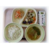 1月16日（月）　八宝菜　ナムル　チンゲン菜のスープ