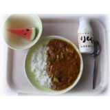 7月21日（金）　夏野菜カレー　すいか