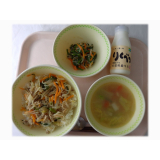 5月31日（金）　スタミナ丼　ごま和え　塩ちゃんこスープ