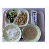 9月9日（月）　麻婆豆腐　チョレギサラダ　しらたきスープ
