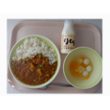2月28日（金）　ポークカレー　フルーツポンチ