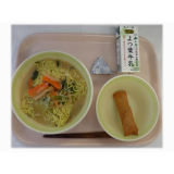 3月13日（木）　みそラーメン　春巻　プロセスチーズ