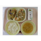 4月14日（月）　豆腐の中華煮　春雨サラダ　大根スープ