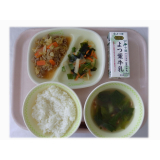 6月2日（月）　豚肉のコチュジャン炒め　さっぱり漬け　チンゲン菜のスープ