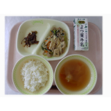9月30日（火）　高野豆腐のチャンブルー　鶏団子汁　ねぎかつお