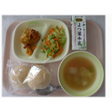 11月12日（水）　ソフトフランスパン　チキンマリネ　フレンチサラダ　ポトフ