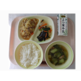 12月2日（火）　豚肉のコチュジャン炒め　さっぱり漬け　チンゲン菜のスープ