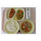 1月27日（火）　ぶりフライ　ふきのみそきんぴら　けんちん汁