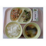 2月17日（火）　厚揚げと豚肉の味噌炒め　磯和え　白菜のみそ汁