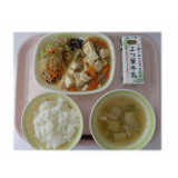 4月13日（月）　豆腐の中華煮　春雨サラダ　大根スープ