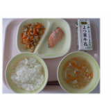 6月8日（月）　さけの塩焼き　五目豆　鶏肉のみそ汁