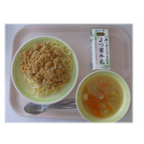 7月23日（木）　肉みそスパゲティ　洋ふスープ