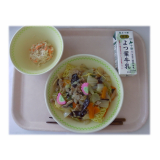 8月20日（木）　あんかけ焼きそば　切干大根のごまマヨ和え