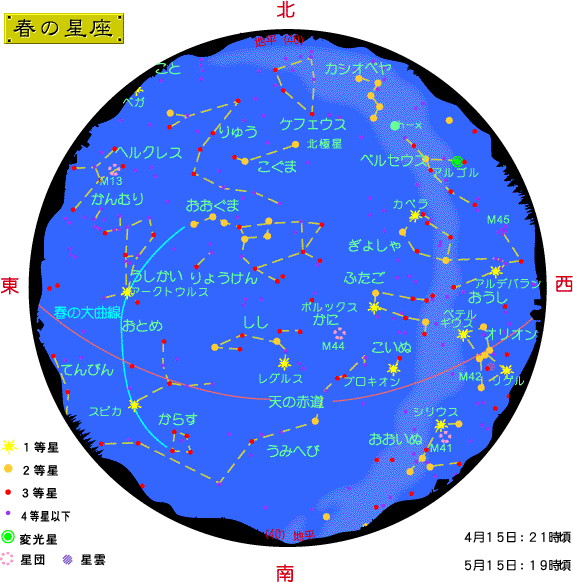 季節の星空 利用案内 りくべつ宇宙地球科学館 銀河の森天文台